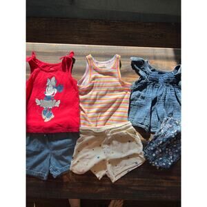 Girls 5T Outfit Bundle Disney Minnie Cat & Jack 3 Sets Summer Clothes